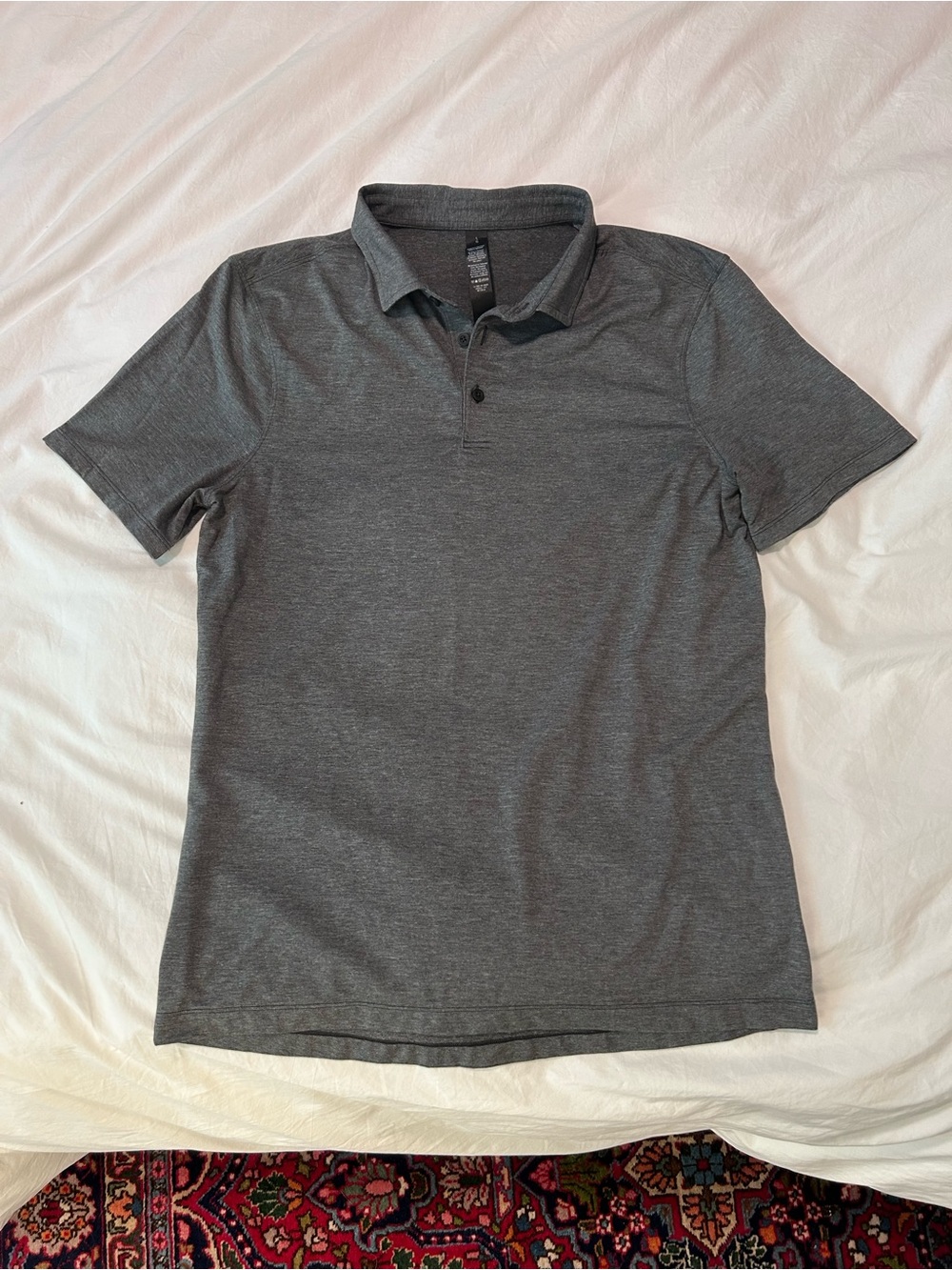 Lululemon Men's Grey Polo Shirt